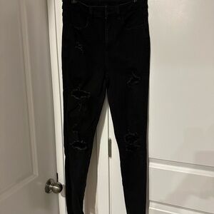 American Eagle Outfitters Black Super High-Rise Jeggings